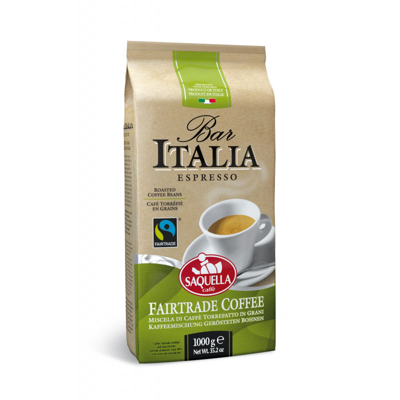 Bar Italia Fairtrade 1Kg Bohne Saquella Caffé