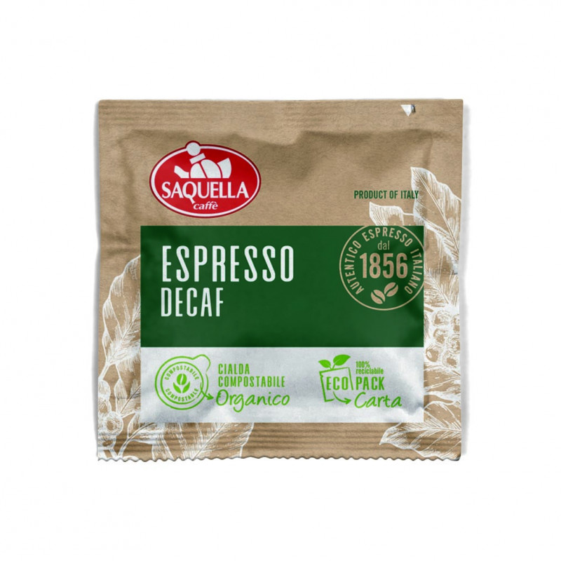 Espresso Dekaf Pads - Cialde 15 Stk., Saquella Caffé