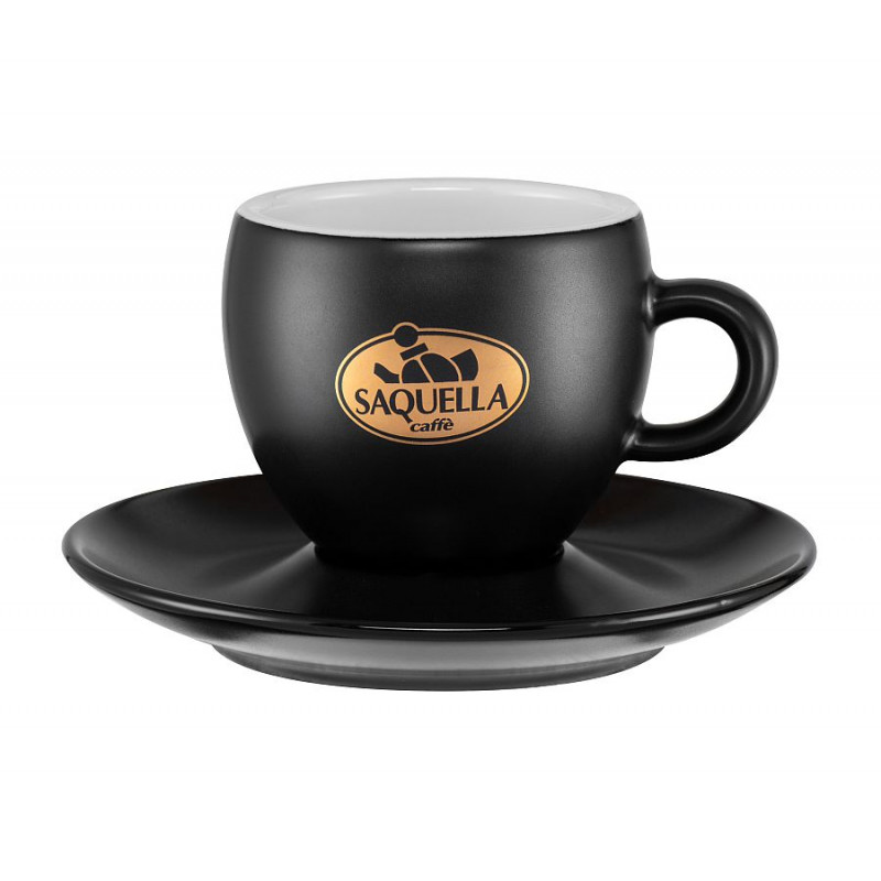 Latte Tassen schwarz - Saquella Caffé