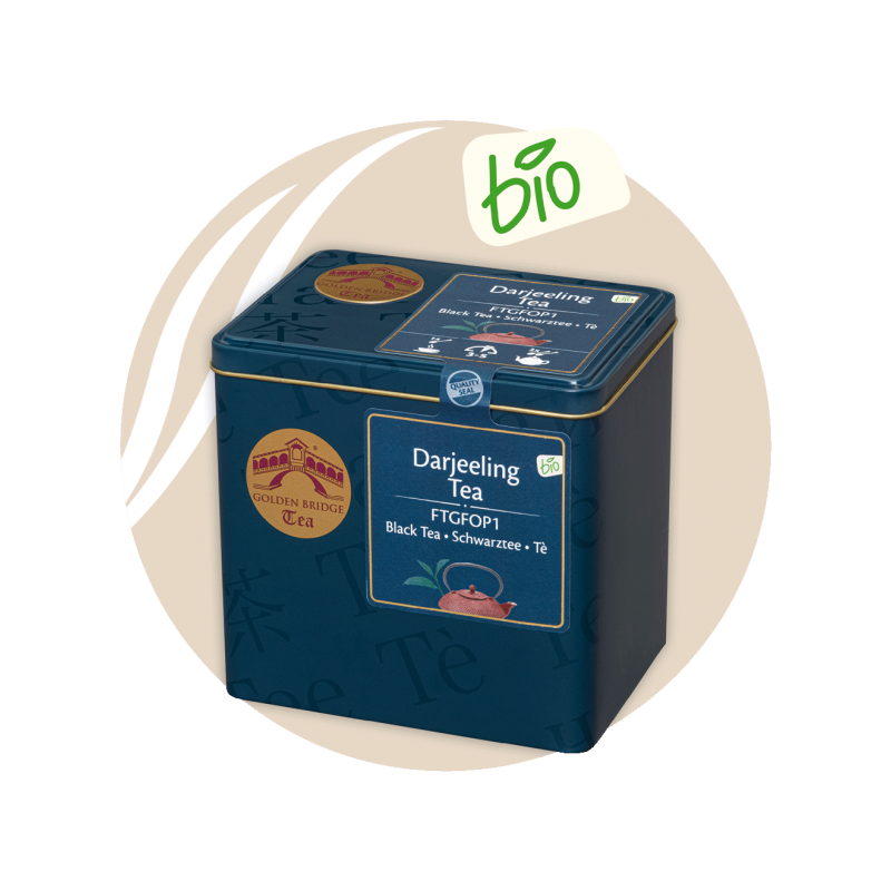 Darjeeling Tea FTGFOP 1 BIO Tee-Dose- Golden Bridge Tea